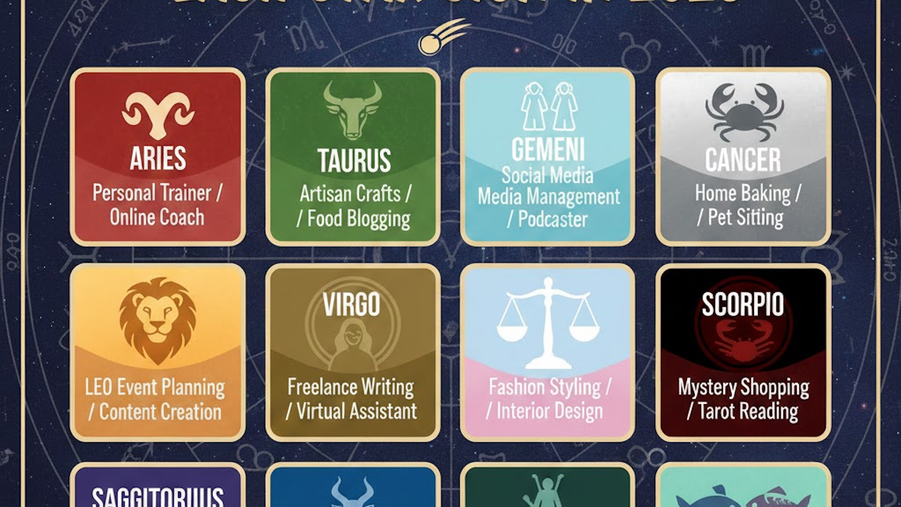 Best Side Hustles for Each Star Sign in 2025