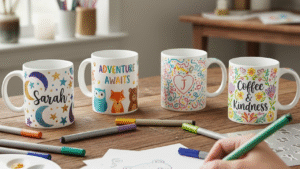 DIY Personalized Mugs With Paint Pens
