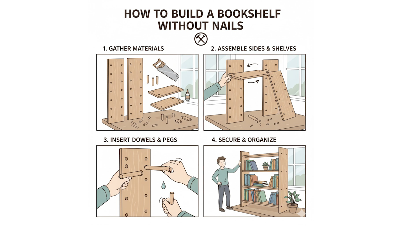 How to Build a Bookshelf Without Nails