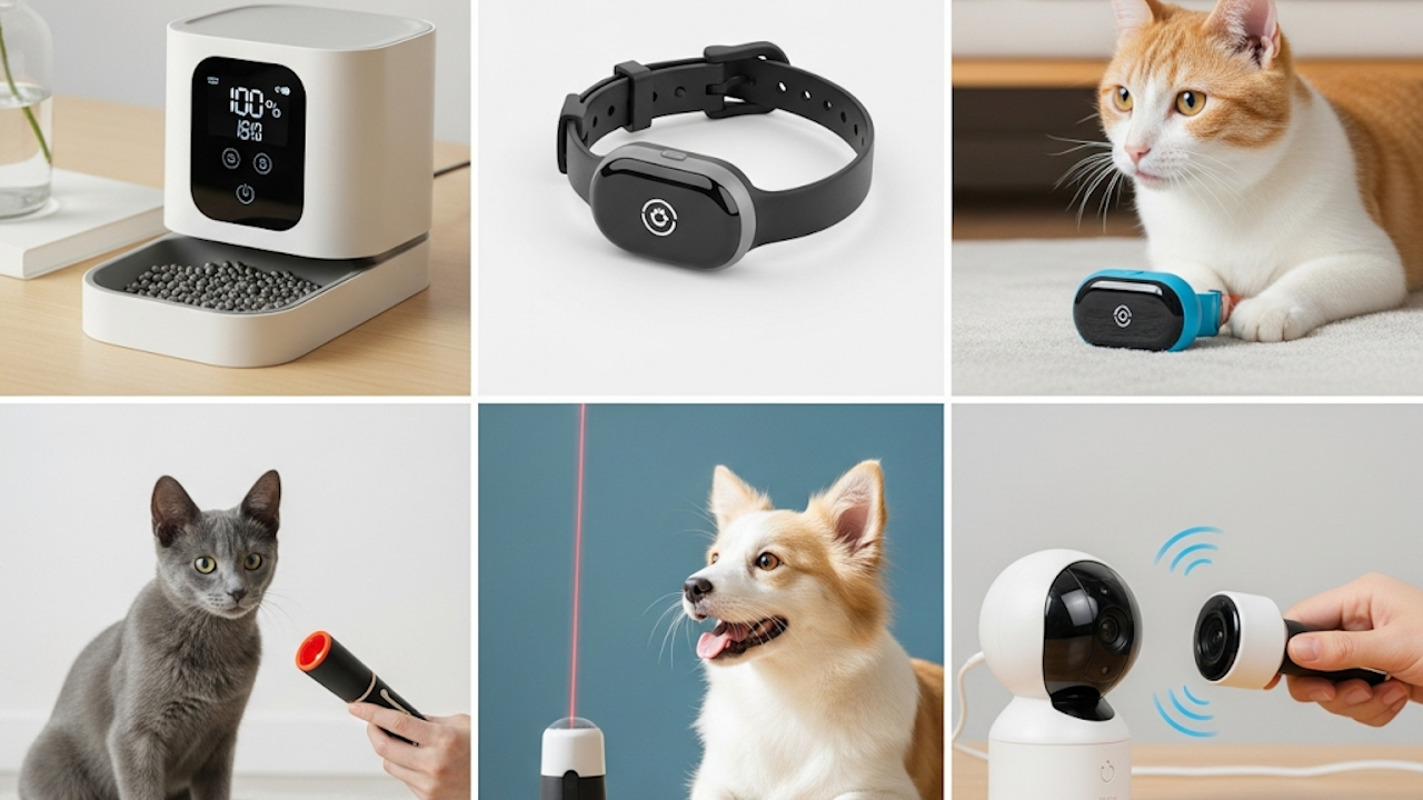 A collage featuring various objects, including small to medium-sized cats and kittens, showcasing their playful and curious nature as indoor pets.
